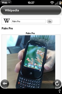 Wikipedia Mobile для платформ Palm Pre, iPhone, Kindle и Android