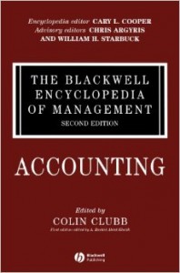 The Blackwell Encyclopedia of Management. In 12 volumes. Volume 1. Accounting