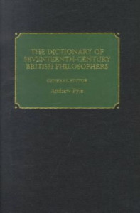 The dictionary of seventeenth-century British philosophers. In 2 volumes. Volume 1. A — H
