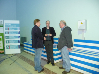 Станислав Козловский (слева) и Владимир Соловьёв (в центре) отвечают на вопросы слушателя