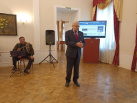 Алексей Казаков выступает на презентации электронной «Пензенской энциклопедии» (15 апреля 2022 года). Фото: РИА ПО