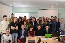 Часть членов организации «Викимедиа Украина» на общем собрании (2018 год)