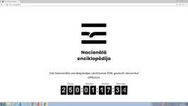 Латвийская «Национальная энциклопедия» (Nacionālā enciklopēdija). Отсчёт времени до даты открытия сайта (18 декабря 2018 года)