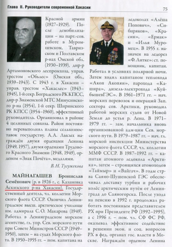Статья «Майнагашев Бронислав Семёнович», том 5 «Кто есть кто?» (2022) «Энциклопедии «Хакасия»: (Хакасско-Минусинская котловина)» (2015—2022)