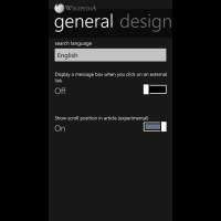 Скриншот приложения Wikipedia для Windows Phone