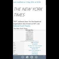 Скриншот приложения Wikipedia для Windows Phone