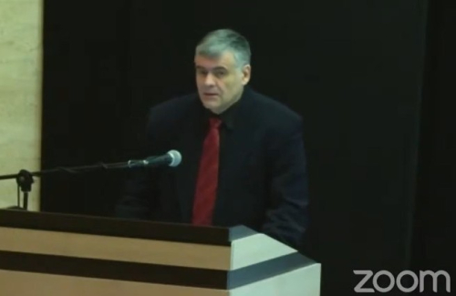 Алексей Игоревич Раздорский во время выступления (28 марта 2024 года)