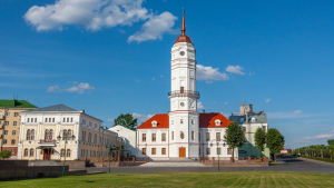 Одна из ратуш Могилёва (1679—1681 годы) с прилегающими зданиями