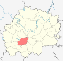 Расположение Кораблинского района на карте Рязанской области