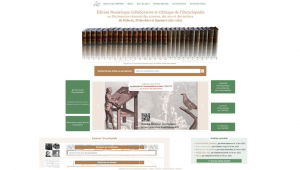 Главная страница проекта «Edition numérique collaborative et critique de l’Encyclopédie» (14 мая 2022 года)