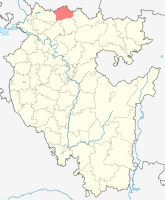 Расположение Татышлинского района на карте Башкортостана