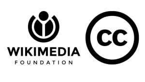 Логотипы Фонда Викимедиа (Wikimedia Foundation) и Creative Commons (CC)