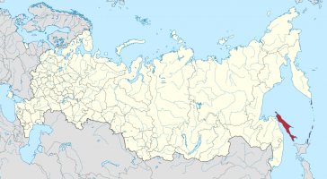 Сахалинская область на карте России