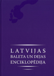 Лицевая сторона переплёта «Энциклопедии латвийского балета и танца» (Latvijas baleta un dejas enciklopēdija; 2018)