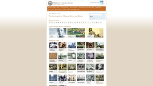 Главная страница проекта The encyclopedia of Oklahoma history and culture (15 апреля 2015 года)
