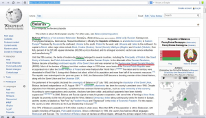 Статья «Belarus» английской Википедии