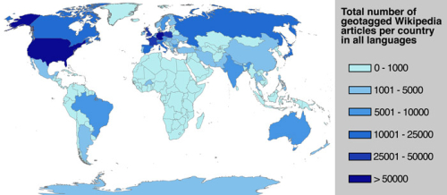 Мировая карта проникновения Википедии