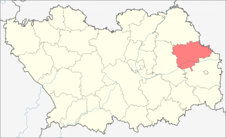 Расположение Сосновоборского района на карте Пензенской области