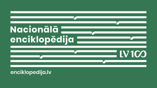 Баннер «Национальной энциклопедии» (Nacionālā enciklopēdija) к 100-летию независимости Латвии (2018)