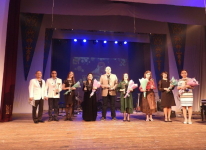 Лауреаты конкурса Союза композиторов Хакасии на отчётном концерте (3 февраля 2024 года). Фото: Тамара Гигуашвили/«Пульс Хакасии»