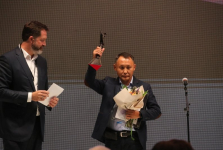 Август Егоров на церемонии награждения конкурса «Книга года — 2020» (2 сентября 2020 года). Фото: «Год литературы»
