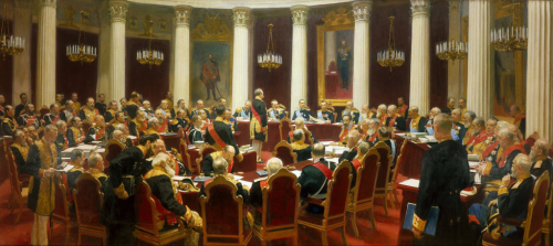 Репин И. Е. Торжественное заседание Государственного совета 7 мая 1901 года в день столетнего юбилея со дня его учреждения. 1903 г.