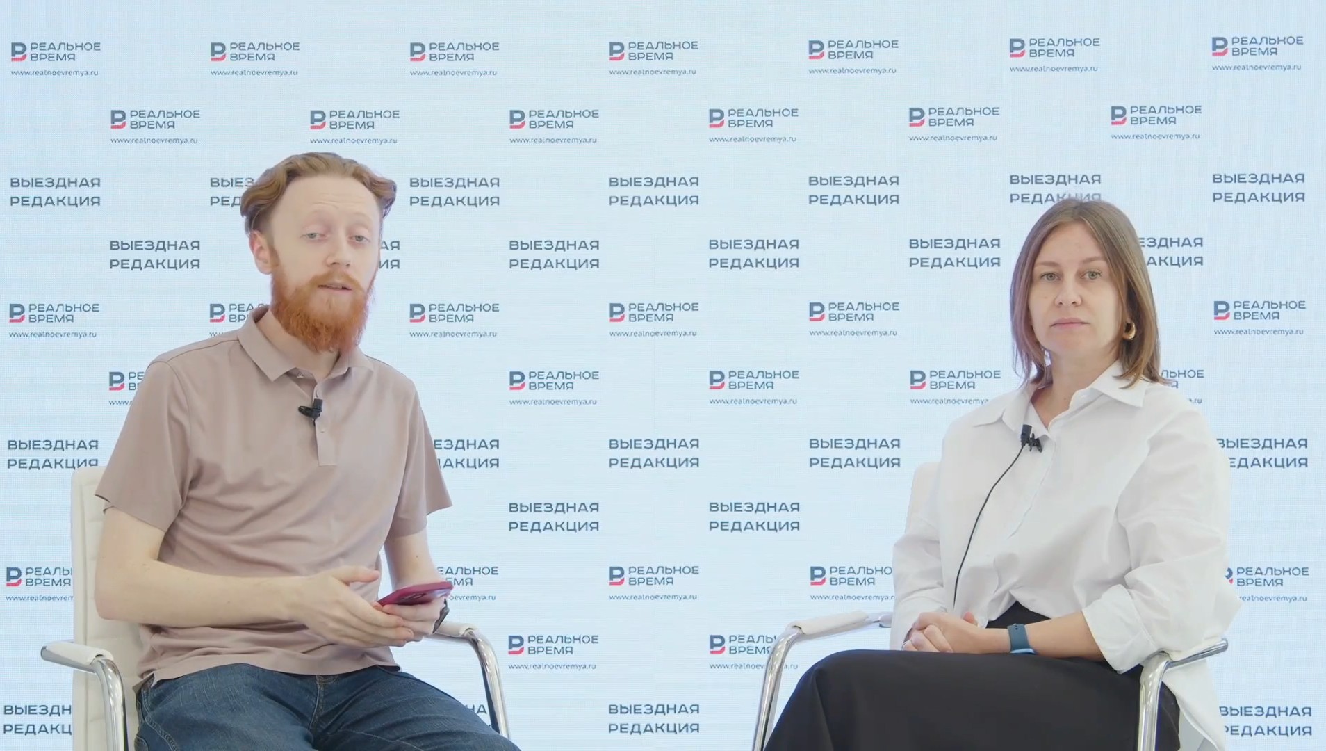 Елена Литовченко и корреспондент интернет-газеты «Реальное время» (18 сентября 2025 года)