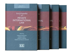 Encyclopedia of private international law. In 4 volumes