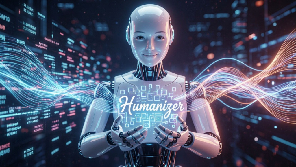 Образ работы ИИ-помощника Humanizer, который призван избавить текст от признаков машинного написания