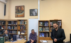 Владимир Варава выступает на семинаре-презентации третьего издания энциклопедии «Русская философия» (20 октября 2019 года). Фото: Музей-библиотека Н. Ф. Фёдорова