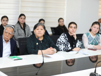 Разновозрастные участники и зрители презентации «Энциклопедии Алишера Навои» (18 марта 2025 года). Фото: ТГУВ