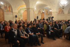 Торжественная церемония награждения лауреатов XI открытого конкурса изданий «Просвещение через книгу» (2 ноября 2016 года). Фото: ОВЦС РПЦ