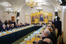 Участники 34-го заседания советов по изданию «Православной энциклопедии» (31 марта 2026 года). Фото: пресс-служба Патриарха Московского и всея Руси