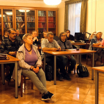 Посетители презентации исторической энциклопедии «Павловск от А до Я, 1777—1917» (12 сентября 2019 года). Фото: VK-страница Павловской городской библиотеки