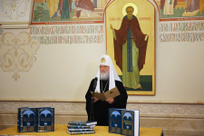 Святейший Патриарх Кирилл на 31-м заседании советов по изданию «Православной энциклопедии» (19 марта 2019 года). Фото: пресс-служба Патриарха Московского и всея Руси