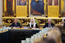 Президиум 34-го заседания советов по изданию «Православной энциклопедии» (31 марта 2026 года). Фото: пресс-служба Патриарха Московского и всея Руси