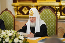 Патриарх Московский и всея Руси Кирилл на 32-м совместном заседании Наблюдательного, Общественного и Попечительского советов по изданию «Православной энциклопедии» (28 марта 2023 года). Фото: сайт МП РПЦ