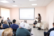 Эльмира Галимова выступает на научно-методологическом семинаре «Муниципальная энциклопедия: основные этапы работы, методика написания статей и сбора иллюстраций» (21 марта 2025 года). Фото: НЭБ РТ
