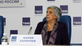 Мария Каленчук на презентации третьего издания энциклопедии «Русский язык» (2 декабря 2019 года)