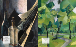 Французское издание «Энциклопедии русского авангарда» (Encyclopédie de l’avantgarde russe). Пример разворота с иллюстрациями