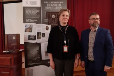 Екатерина Терюкова и Константин Бендас на презентации энциклопедии «Протестантизм» (25 ноября 2025 года). Фото: «Благовест-инфо»