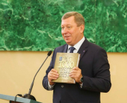 Александр Рогачук на презентации энциклопедии «Брест. 1000» (8 октября 219 года)