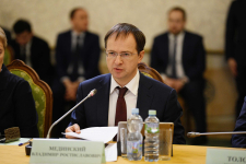 Владимир Мединский на 31-м заседании советов по изданию «Православной энциклопедии» (19 марта 2019 года). Фото: пресс-служба Патриарха Московского и всея Руси