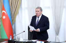 Иса Габиббейли на заседании президиума НАНА с отчётом о деятельности НЦ «Азербайджанская национальная энциклопедия» в 2025 году (январь 2026 года). Фото: НАНА