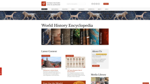 Главная страница World history encyclopedia (14 сентября 2025 года)