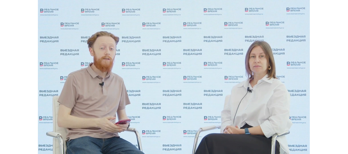Елена Литовченко и корреспондент интернет-газеты «Реальное время» (18 сентября 2025 года)