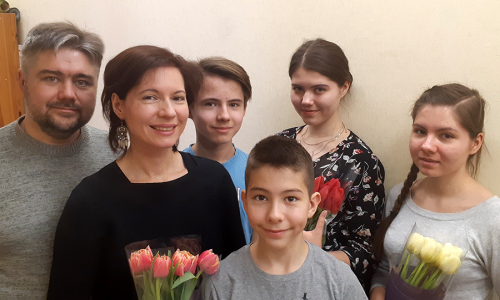 Ольга Владимировна Ванина в кругу семьи