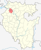 Расположение Дюртюлинского района на карте Башкортостана