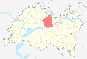 Расположение Мамадышского района на карте Татарстана